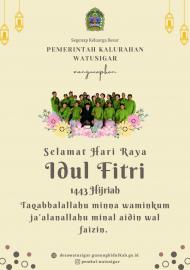 Jajaran Pemerintah Kalurahan Watusigar Mengucapkan Selamat Idul Fitri 1430 H
