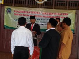 PENGAMBILAN SUMPAH / JANJI DAN PELANTIKAN ANGGOTA BAMUSKAL ANTAR WAKTU